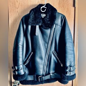 Acne Studios VELOCITE Shearling Jacket Size 34 (S)